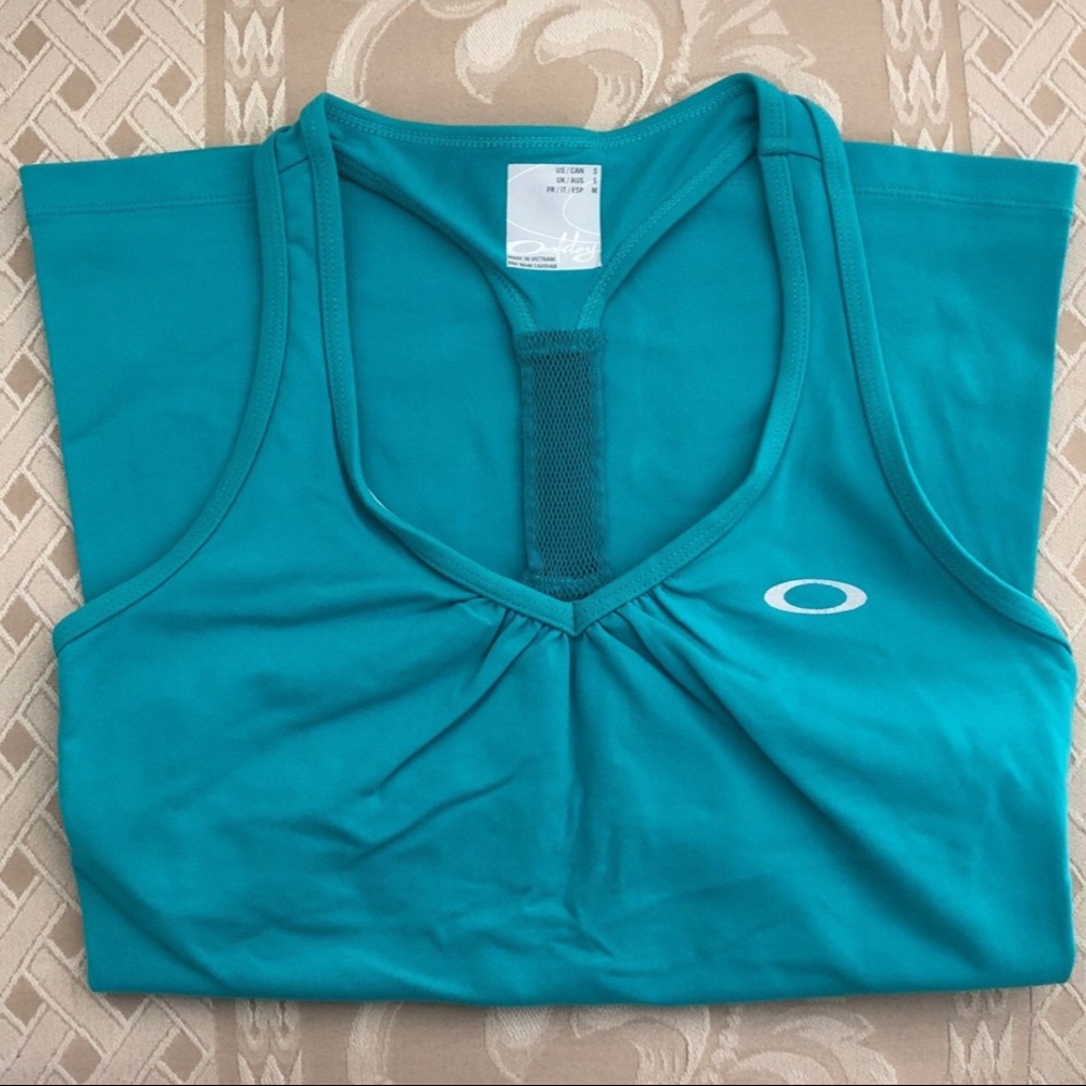 Oakley racer back athletic tank top.